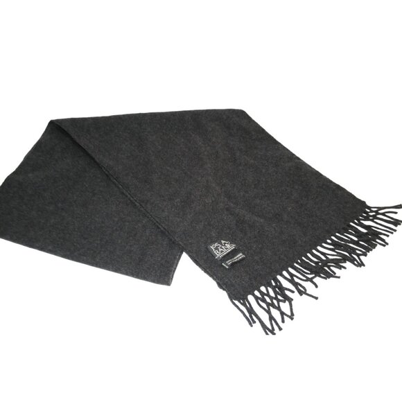 Jos A Bank 100% Cashmere Scarf Mens Gray Soft Quiet Luxury Neutral Classic - Picture 1 of 3